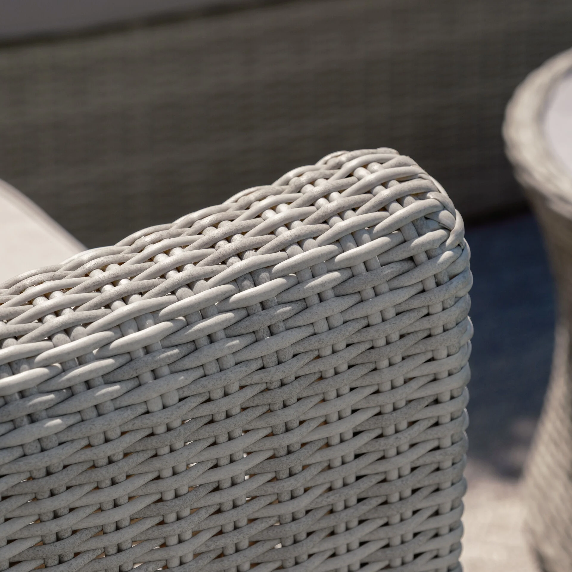 A Oxford Deluxe Large Rattan Corner Dining Set with Rising Table & Armchair - Ceramic Glass - Image 10