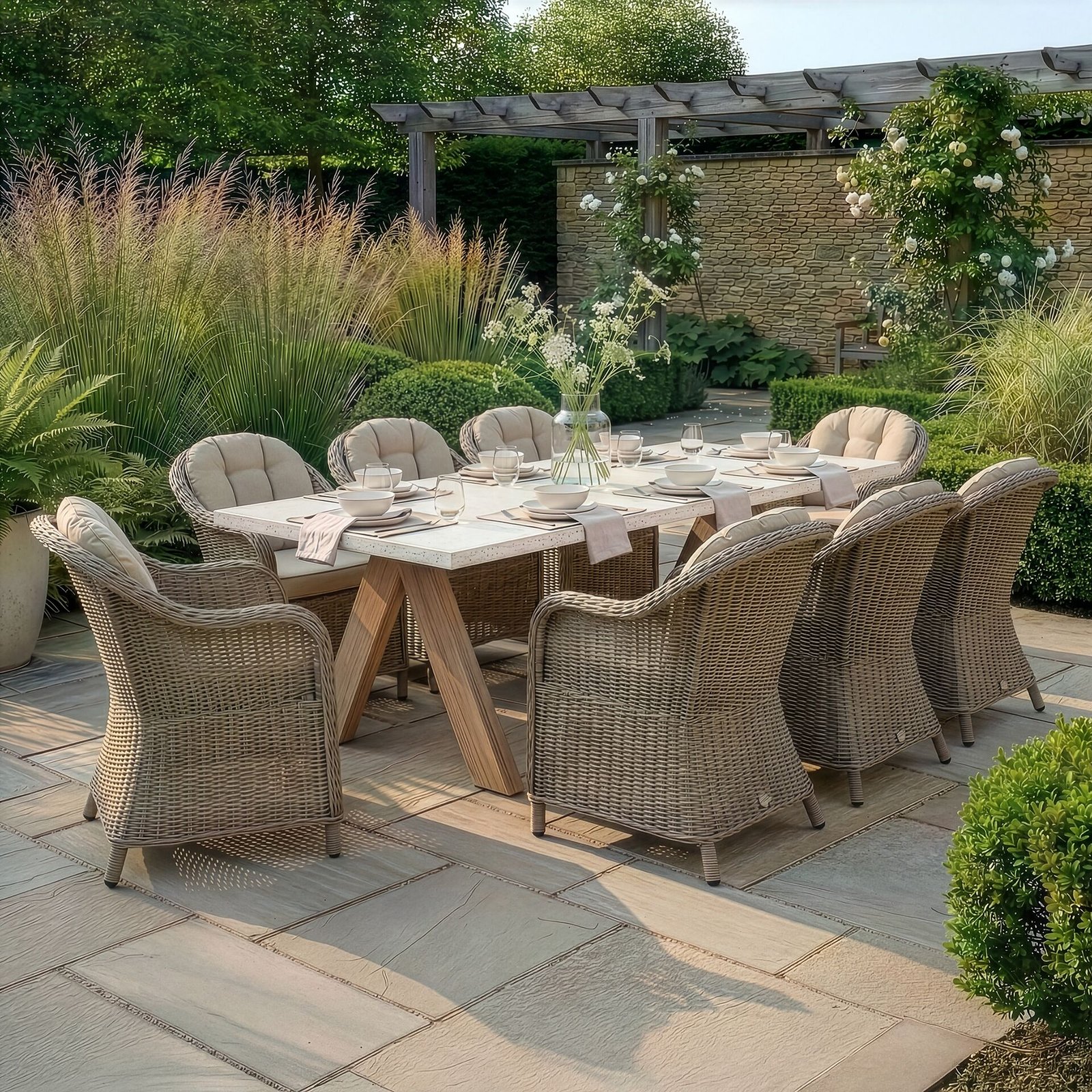 A Antigua 8 Seat Rectangular Dining Set
