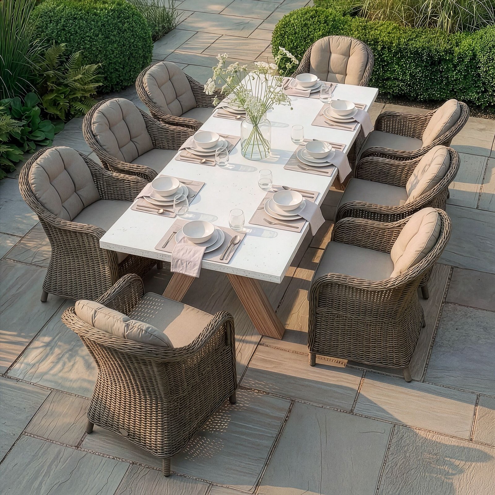 A Antigua 8 Seat Rectangular Dining Set - Image 2